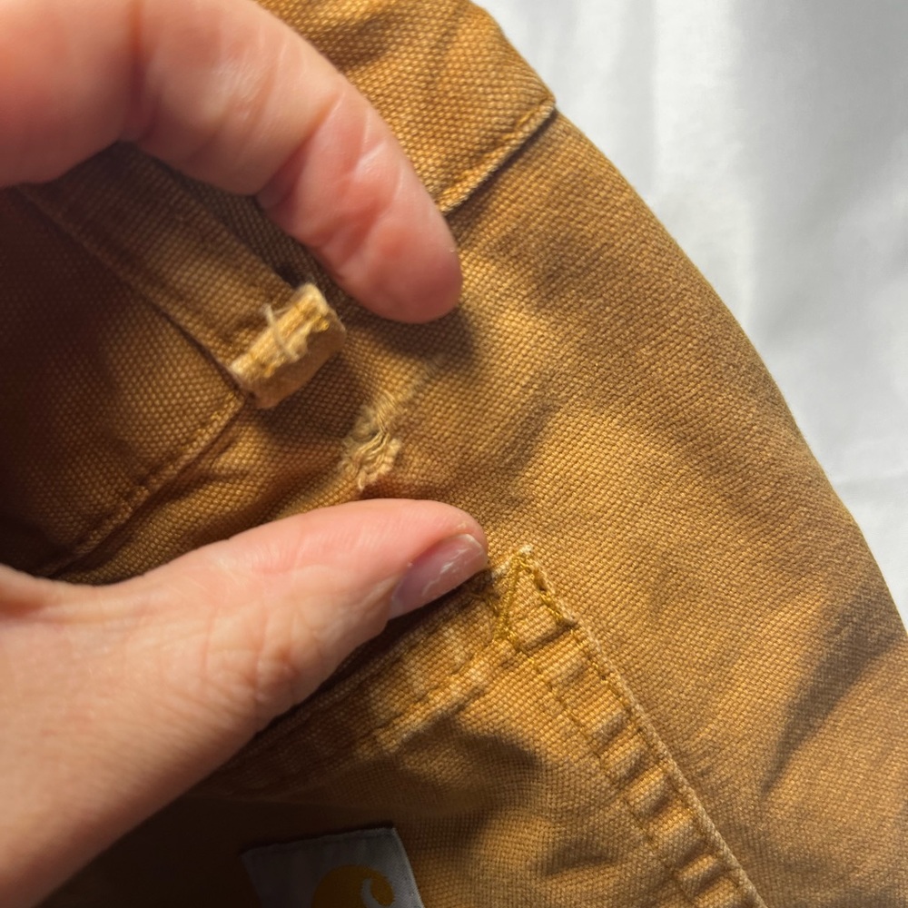 Carhartt Carpenter Utility Pants Boys Size 8 Brown Canvas Adjustable Waist - Picture 6 of 8
